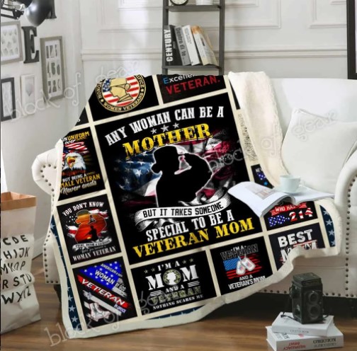 Memorial Day Gift Ideas. In memory of my mother who passed away. Veteran Mom Sofa Throw Blanket Block Of Gear