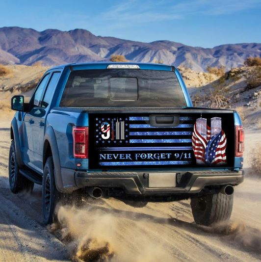 911 never forget memorial patriotic tailgate wraps