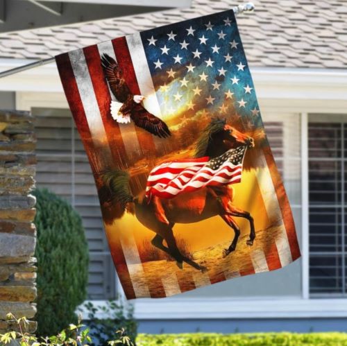 American horse products Patriotic Horse American Flag THH3159F