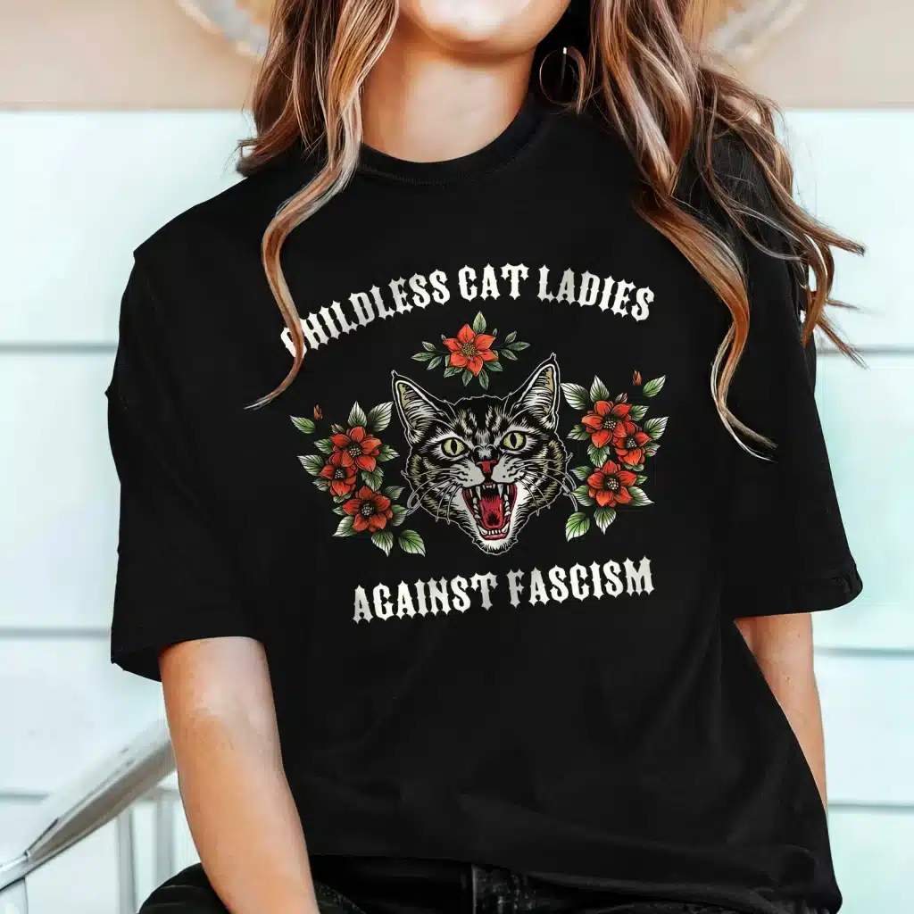 Childless Cat Ladies Against Fascism Shirt, Feminist Shirt, Kamala Harris President 2024 Shirt