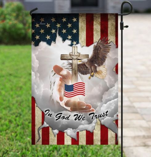 Christian Us Flag Jesus In God We Trust American Flag