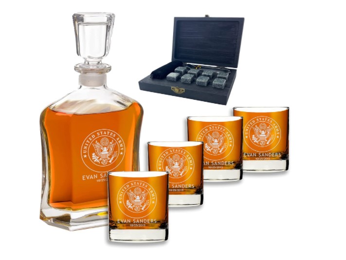 Premium Custom Whiskey Gift ideas For Military Husband, Dad, Son