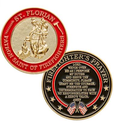 St. Florian Patron Saint of Firefighters Coin