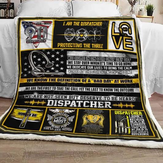 Memorial Blankets The Thin Gold Line 911 Dispatchers Sofa Throw Blanket