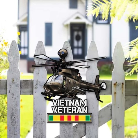 army gifts for dad Huey Helicopter Vietnam War Memorial Hanging Metal Sign DBD2687F