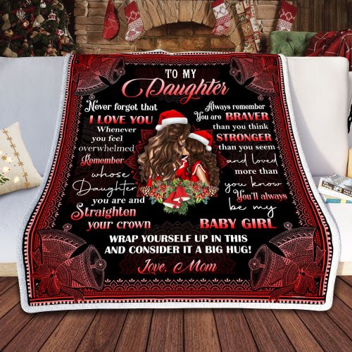 christmas wish list ideas To My Daughter Baby Girl Mandala Christmas Sofa Throw Blanket