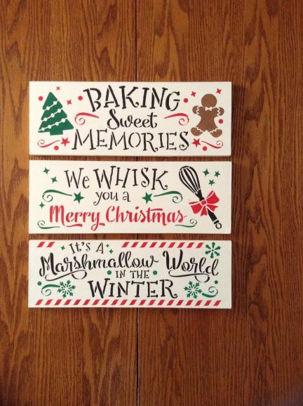 diy christmas wall decor Small Christmas Signs For The Kitchen