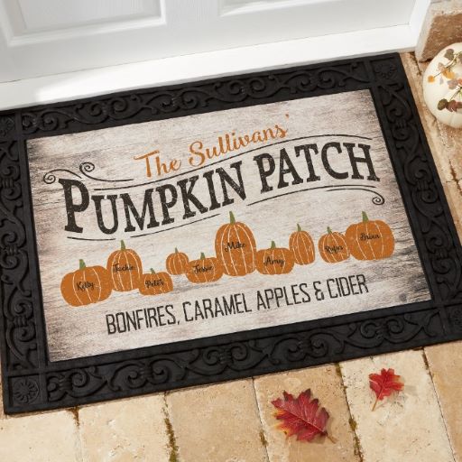 halloween items pumpkin patch personalized doormats