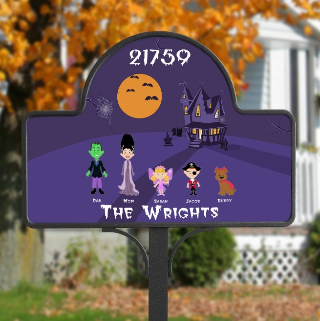 halloween small gifts halloween character collectin magnetic garden sign