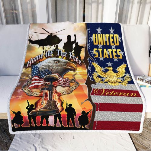 honor veterans day United States Veteran. Home Of The Free Sofa Throw Blanket