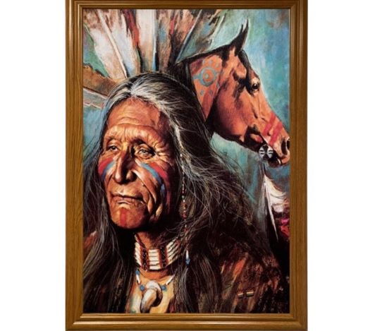 indian and horse painting Native American Man and Horse Native American Art