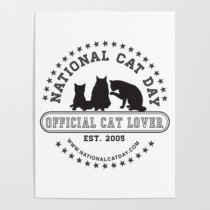 national love your cat day National Cat Day Poster
