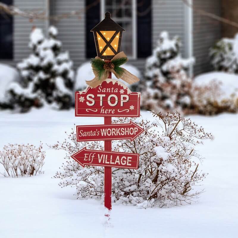 typical christmas things Christmas Directions Garden stake