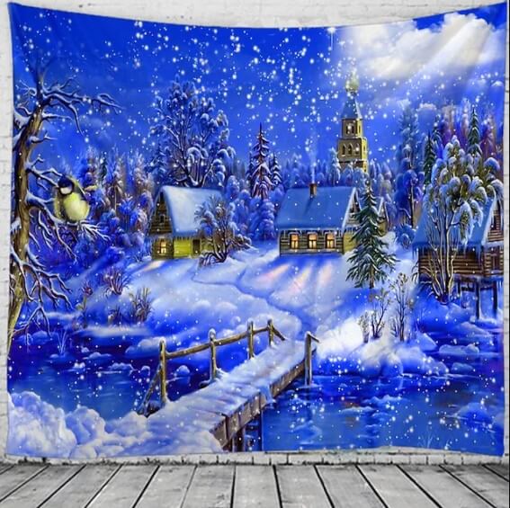 unique christmas designs Christmas Santa Claus Holiday Party Wall Tapestry