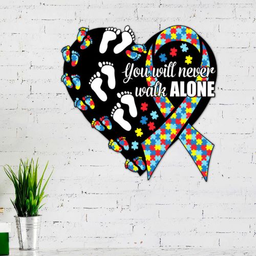 xmas homeware Autism Awareness Hanging Metal Sign