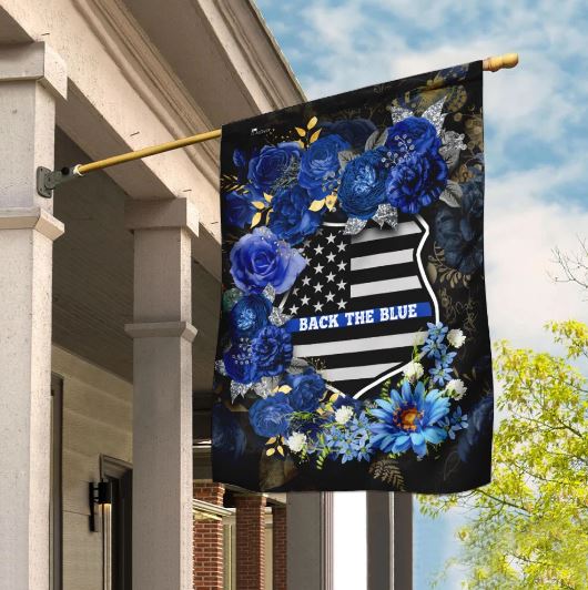 Back The Blue Police Officer Flag gifts for working mom