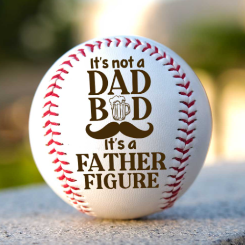 Birthday Present Ideas For Dad Personalized It's Not A Dad Bod, It's A Father Figure Baseball Ball