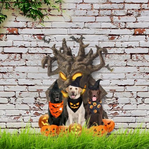 Ceramic Tree Accessories Michaels Halloween Garden Metal Sign Labrador Retrievers Under Spooky Tree