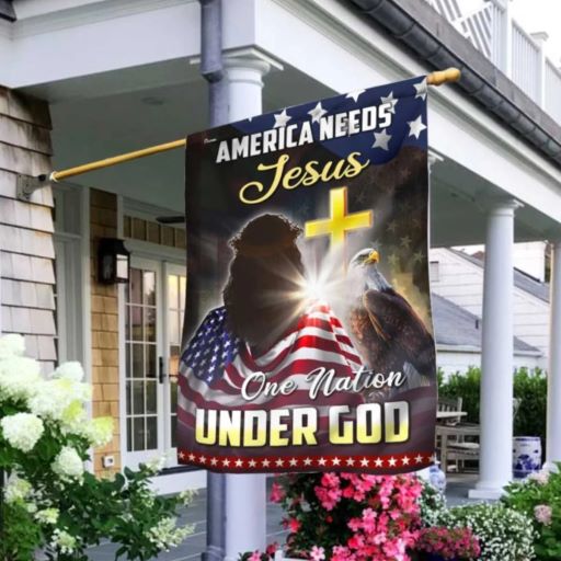 Christian American Flag Jesus Flag Jesus Wrapped In Glory One Nation Under God