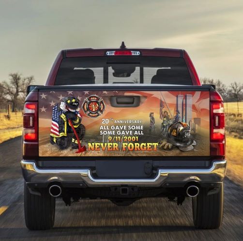Firefighter Gift Ideas 343 Firefighters The Brave Of 9/11 Truck Tailgate Decal Sticker Wrap