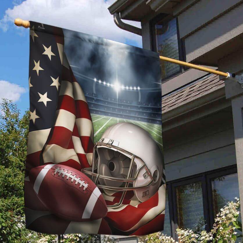 Football & American Flag