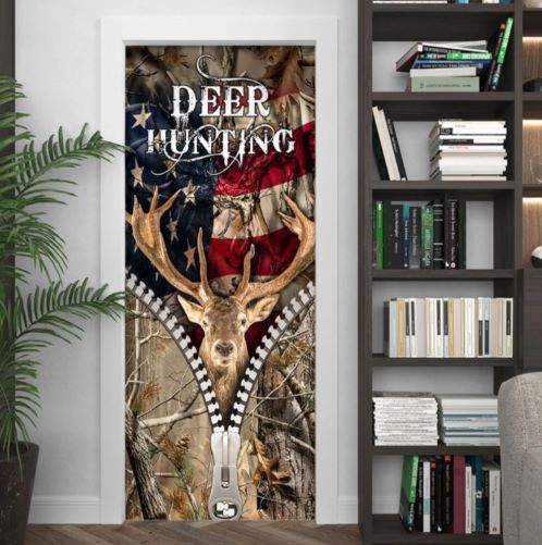 Hunting Gifts For Him Big Buck Hunting Door Cover