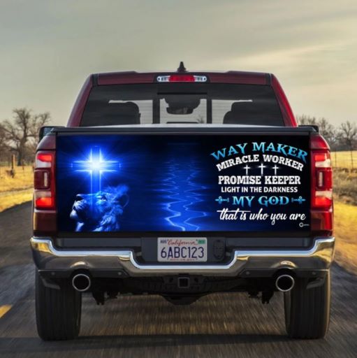 Jesus Stickers Way Maker Miracle Worker Jesus Christ Truck Tailgate Decal Sticker Wrap