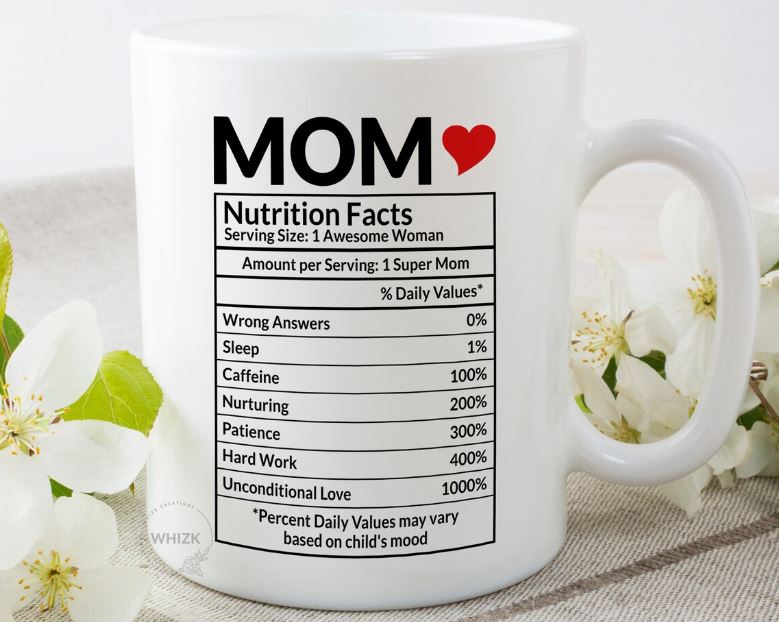 Mom Nutrition Facts Mug gifts for mom
