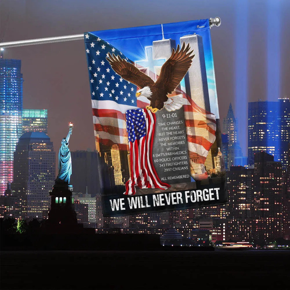 Patriot Day 911 We Will Never Forget Memorial Eagle American Flag