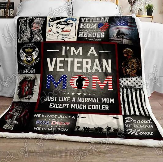Proud Veteran Mom Sofa Throw Blanket gifts for working mom