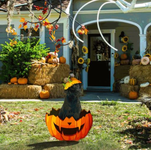 Scary Outdoor Halloween Decoration Ideas Labrador Retriever Metal Sign Halloween Garden Sign Decoration