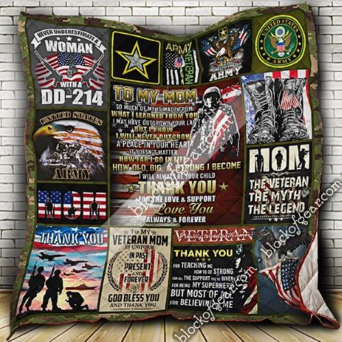 To My Veteran Mom U S Army Quilt gifts for working mom