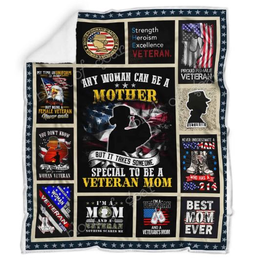 Veteran Mom Sofa Throw Blanket meaningful gifts for mom