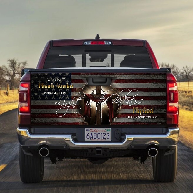 the cross of jesus christ truck tailgate decal sticker wrap
