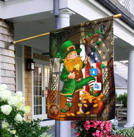 Happy Saint Patrick’s Day Irish American Flag