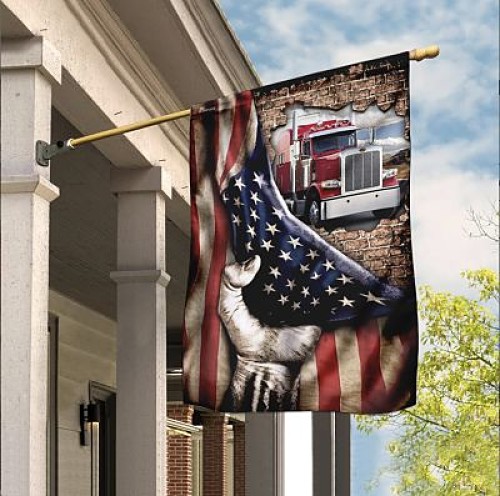 Truck Driver American Flag