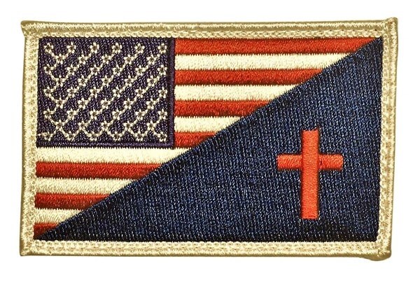 american and christian flags for church