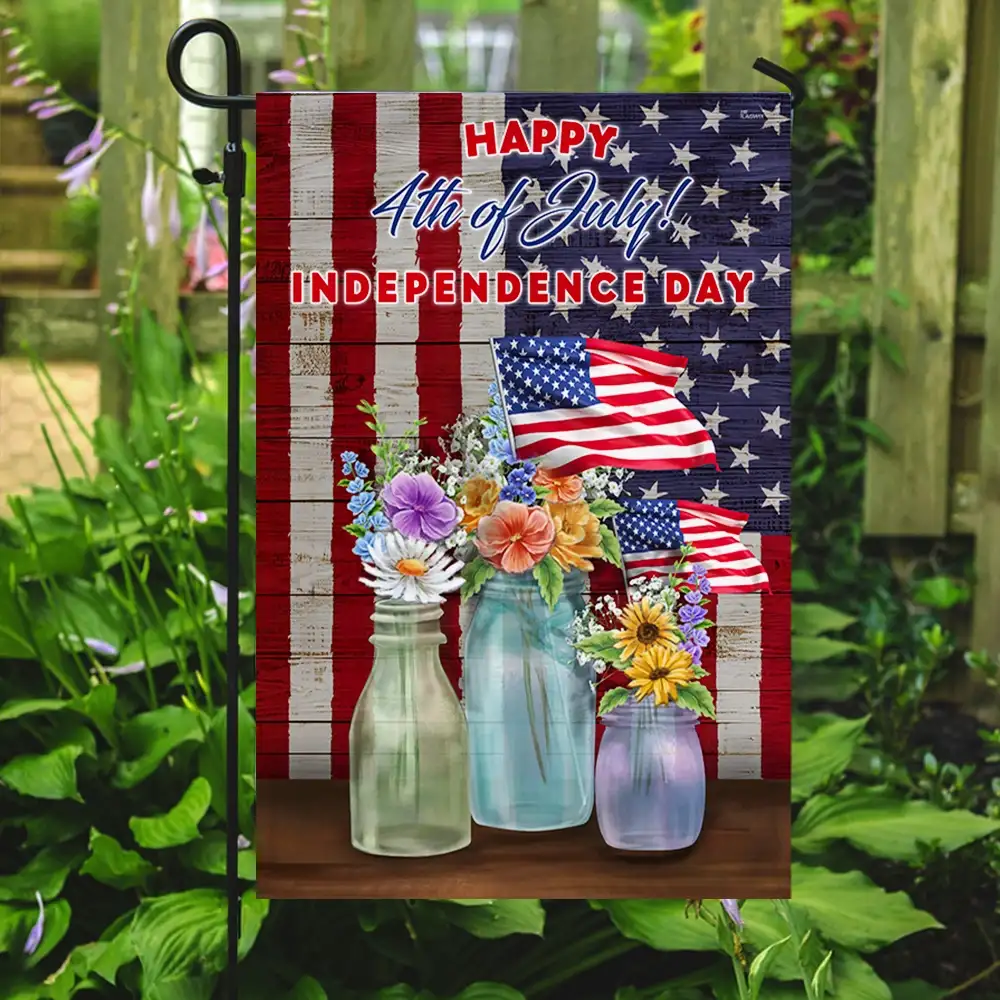 4th of july garden flag