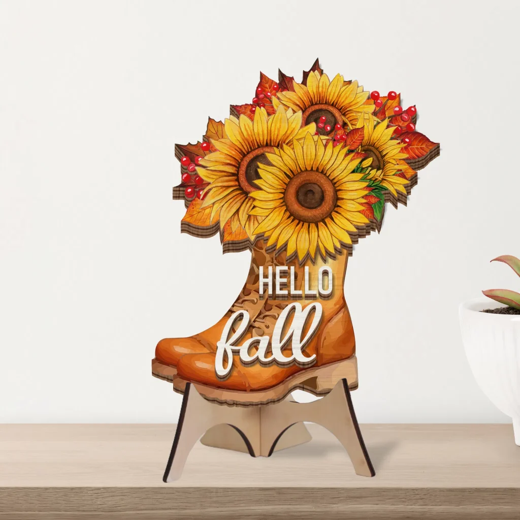 Autumn Gifts, Hello Fall 3D Hanging Sign