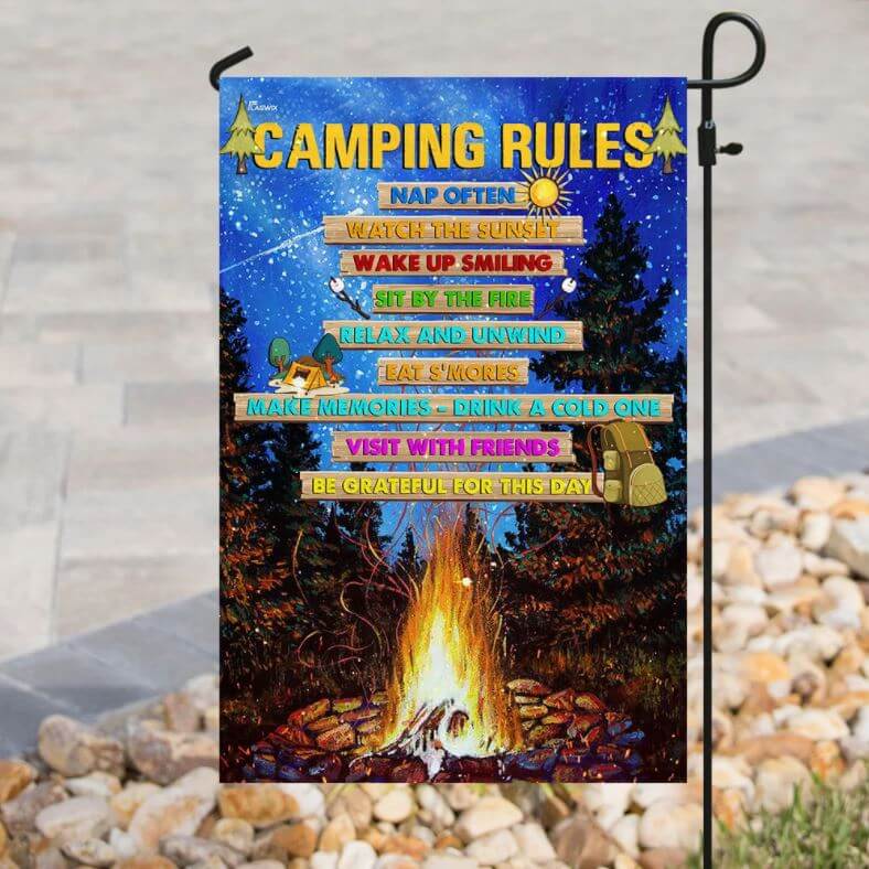 Camping Rules Flag