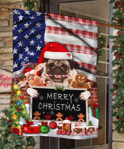 Christmas Pug Dog