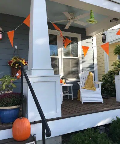 DIY halloween pennant garland