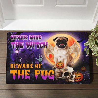Halloween Doormat Beware Of The Pug
