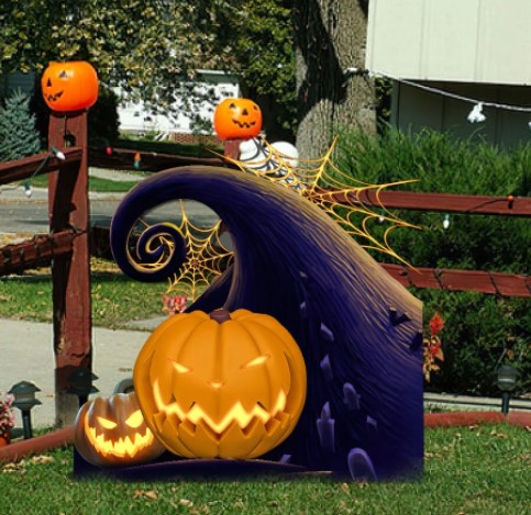 Halloween pumpkin yard signs