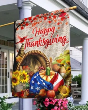 Happy Thanksgiving Flag