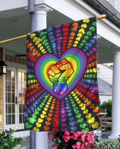 LGBT Flag – Rainbow Hearts Pride