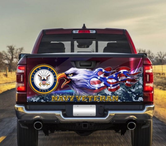 Navy Veteran Truck Tailgate Decal Sticker Wrap