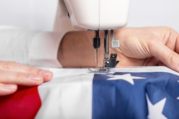 Sewing flag