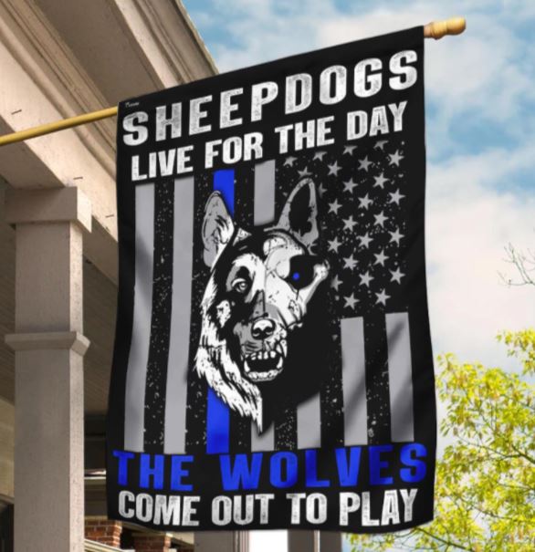 Sheepdogs Live For The Day Flagwix™ Shetland sheepdog house flag