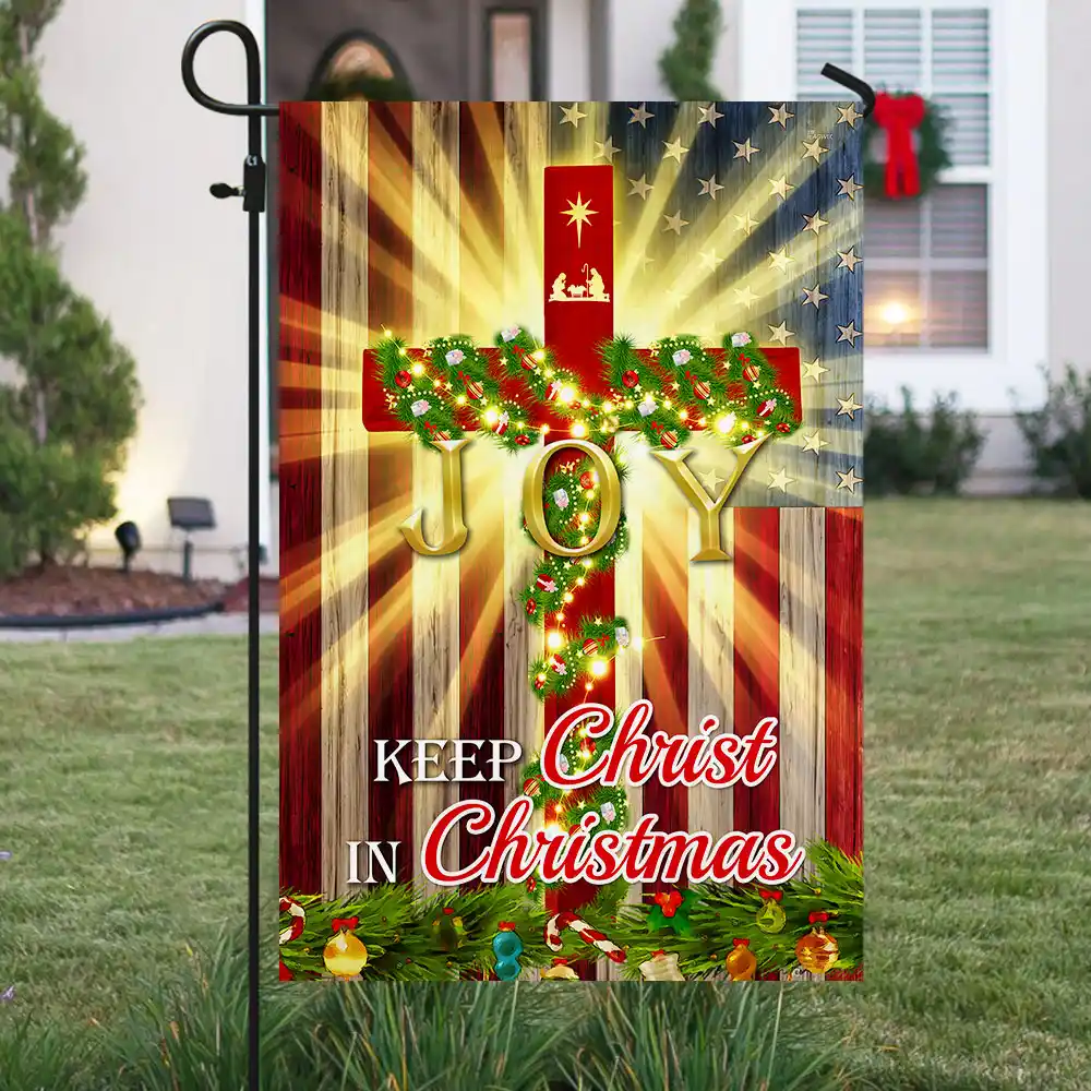keep christ in christmas joy garden flag